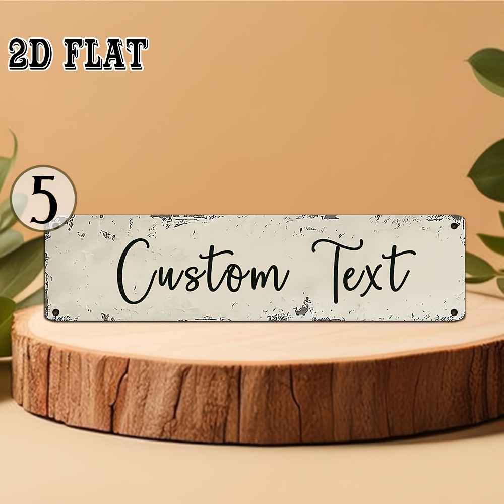 Lighting Metal Wall Decor - [2D Flat] Personalized Retro Metal Plaque,