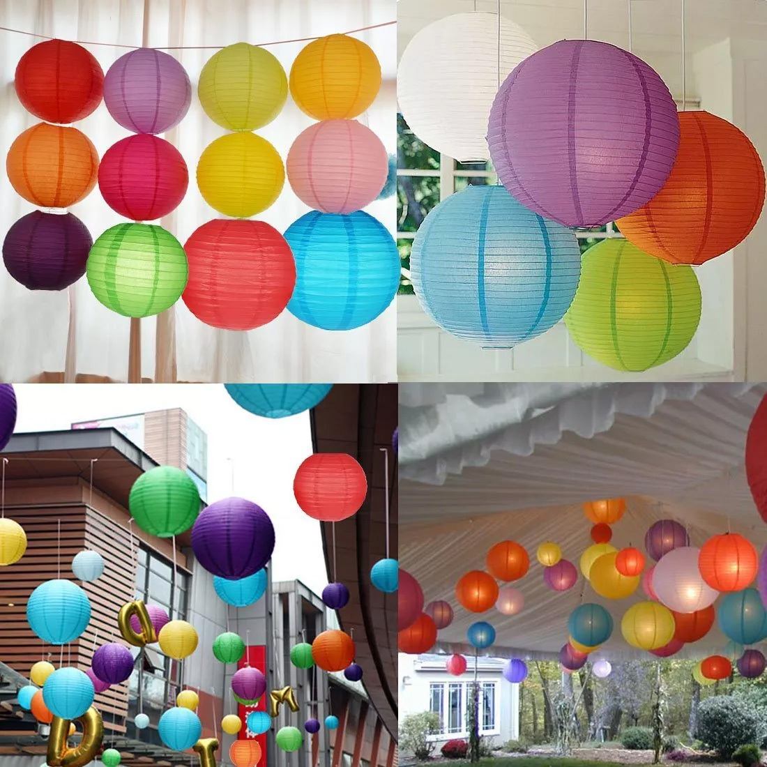 Lantern Paper Solar - Paper Lanterns (8-Inch (20 cm) Assorted