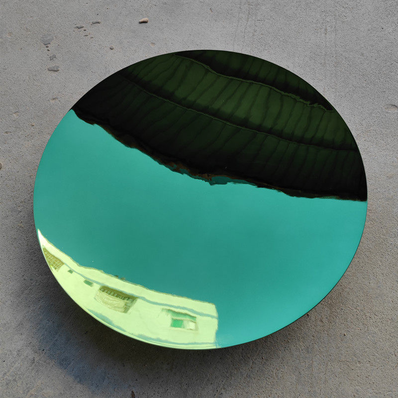Lighting Metal Wall Decor - Stainless steel circular painted concave mirror,