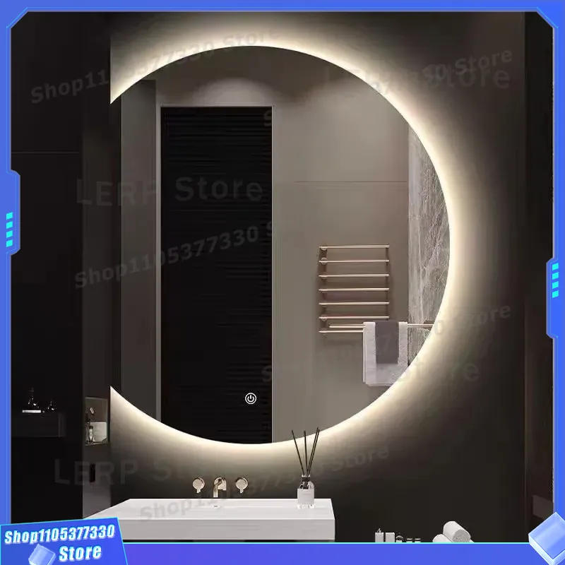 Modern LED Wall Mirror Semicir - Decor Lighting Solution ulasan dan harga