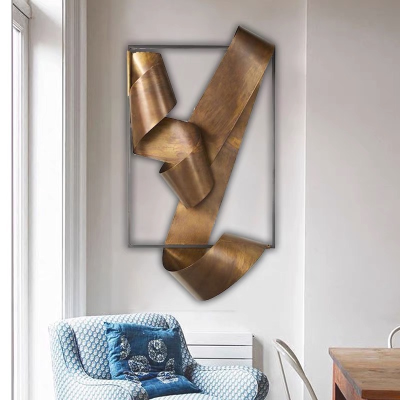 Creative ribbon art wall decor - Lighting Metal Wall Decor ulasan dan harga