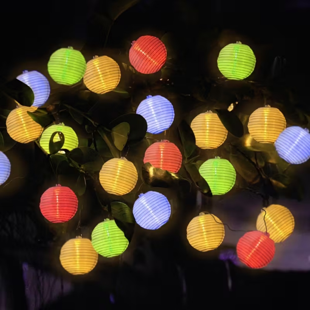 10LED/20LED Paper Lantern Stri - Lantern Paper Solar ulasan dan harga