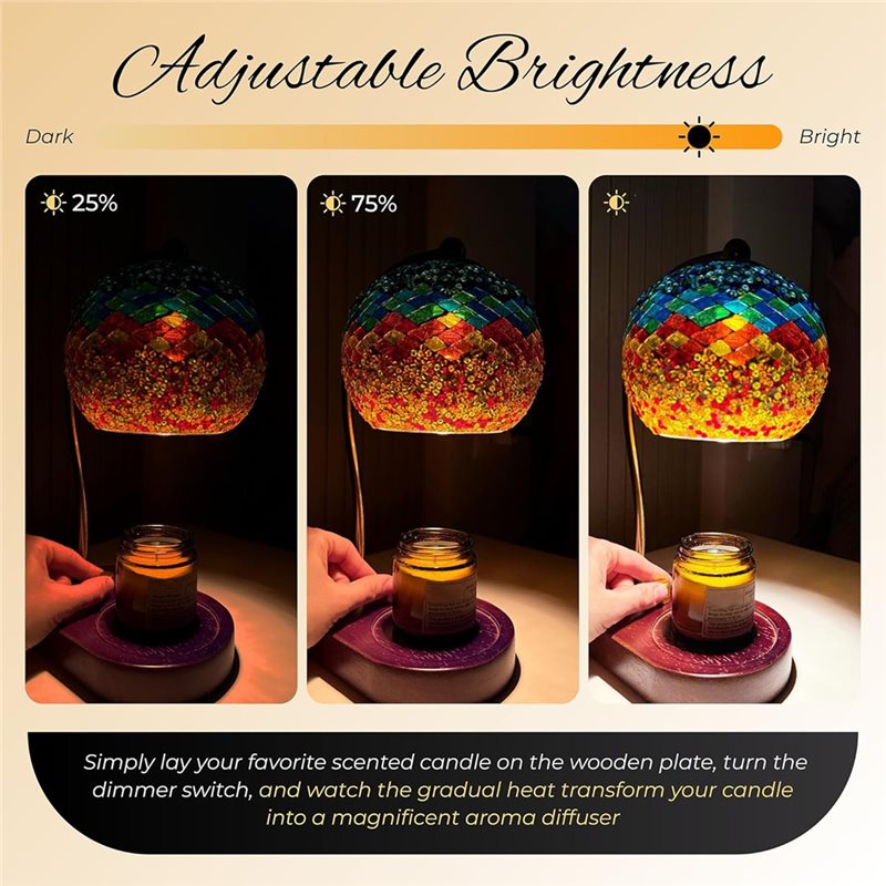 A93Z Stained Glass Electric Ca - Wax Melter Electric ulasan dan harga