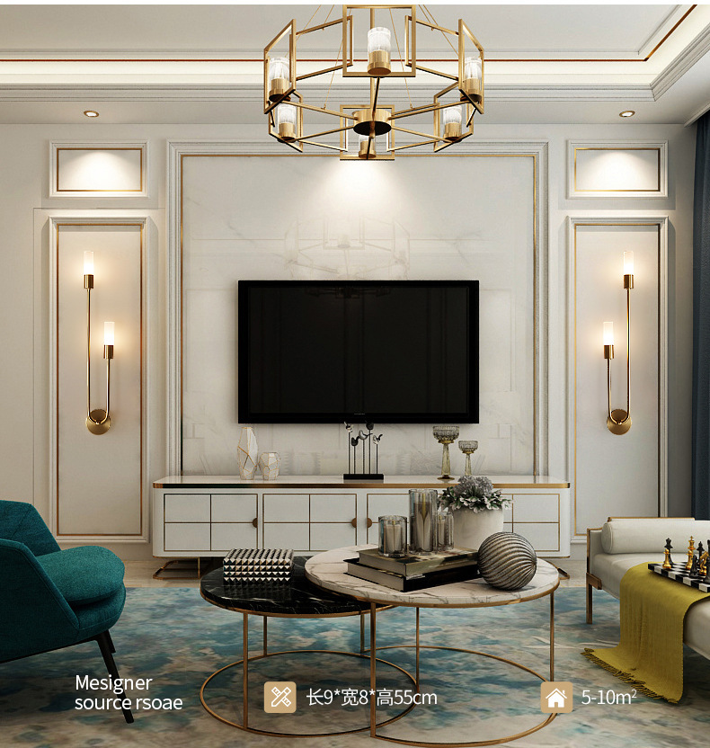 Retro Background Living Room A - Room Decor Lighting Lamp ulasan dan harga