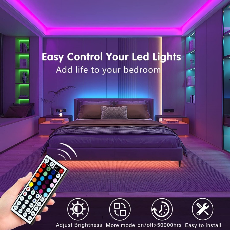 DC 5V USB LED Strip Lights APP - Room Decor Lighting Lamp ulasan dan harga