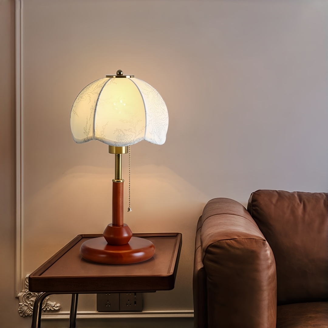 Vintage Scalloped Dome Table L - Room Decor Lighting Lamp ulasan dan harga