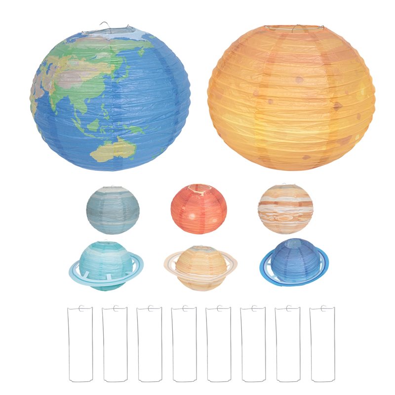 A93Z 8Pcs Space Paper Lanterns - Lantern Paper Solar ulasan dan harga