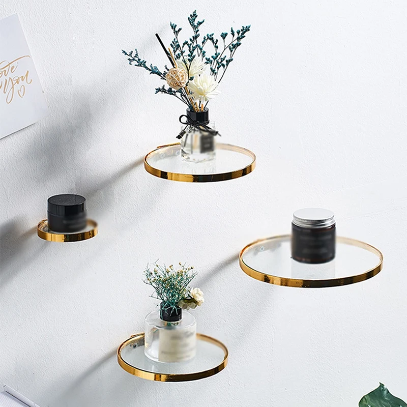 Round Wall Hanging Iron & Glas - Lighting Metal Wall Decor ulasan dan harga