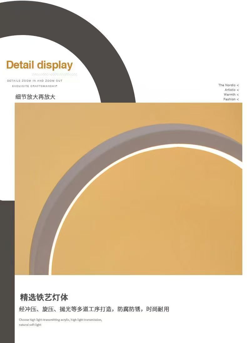 20CM LED Simple Circular Ring  - Room Decor Lighting Lamp ulasan dan harga