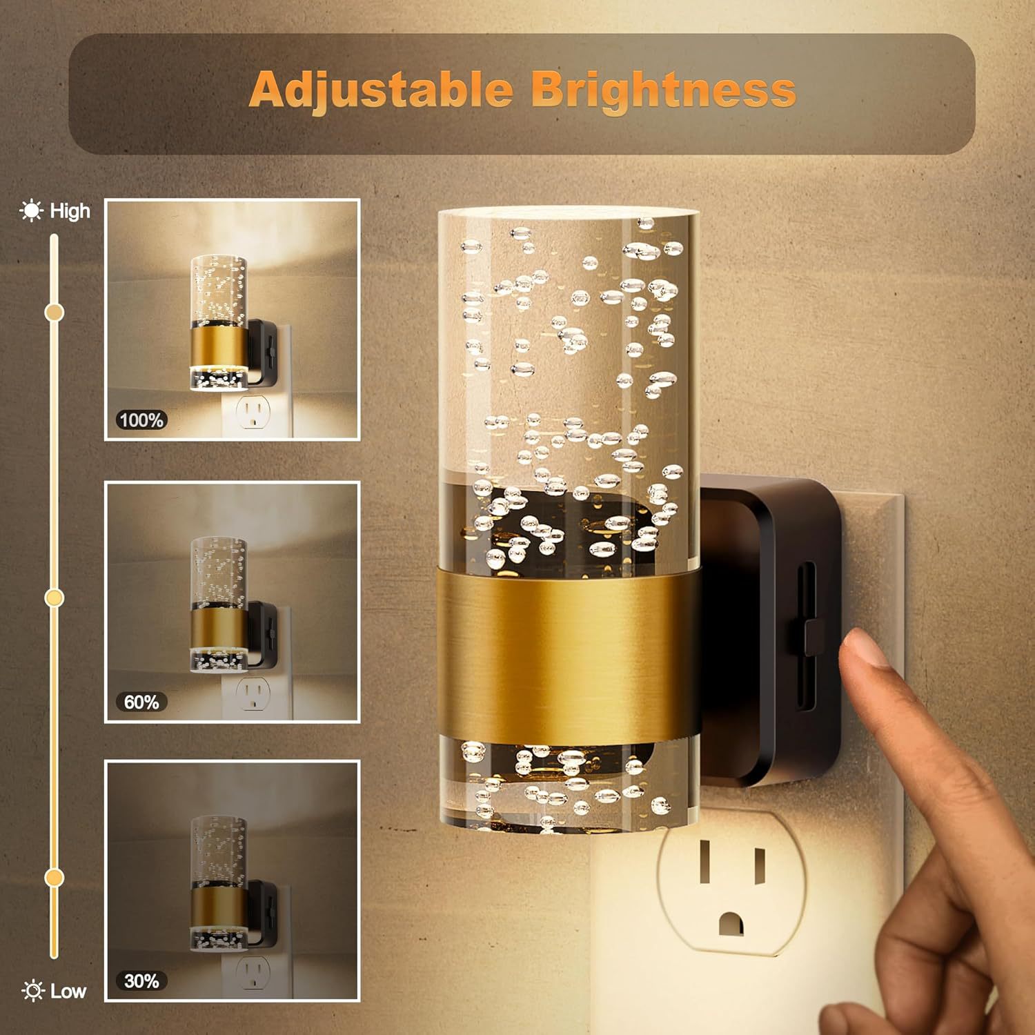 1Pcs Plug-in  LED Wall Light,  - Decor Lighting Solution ulasan dan harga