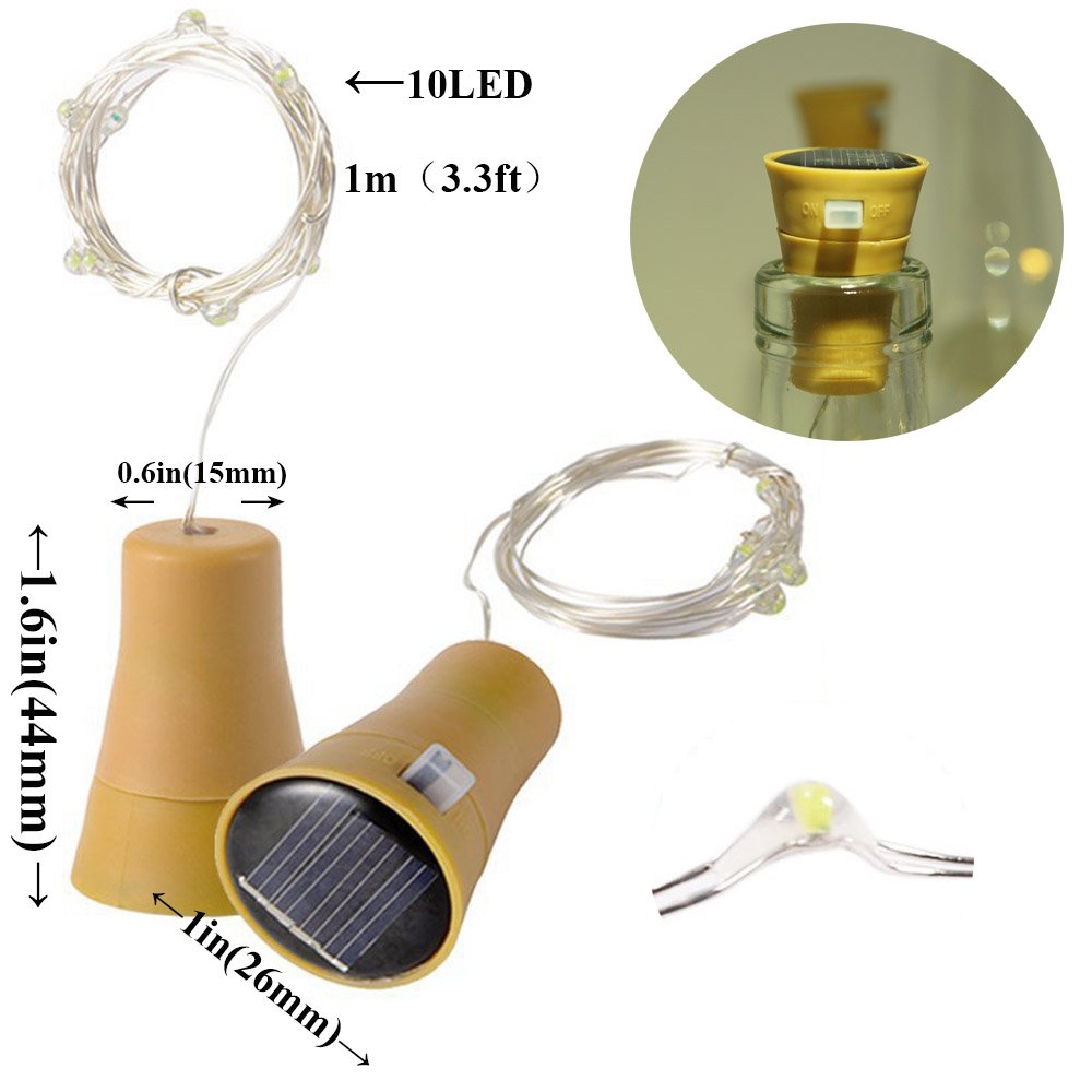 10/20LEDs Solar Wine Bottle St - Lantern Paper Solar ulasan dan harga