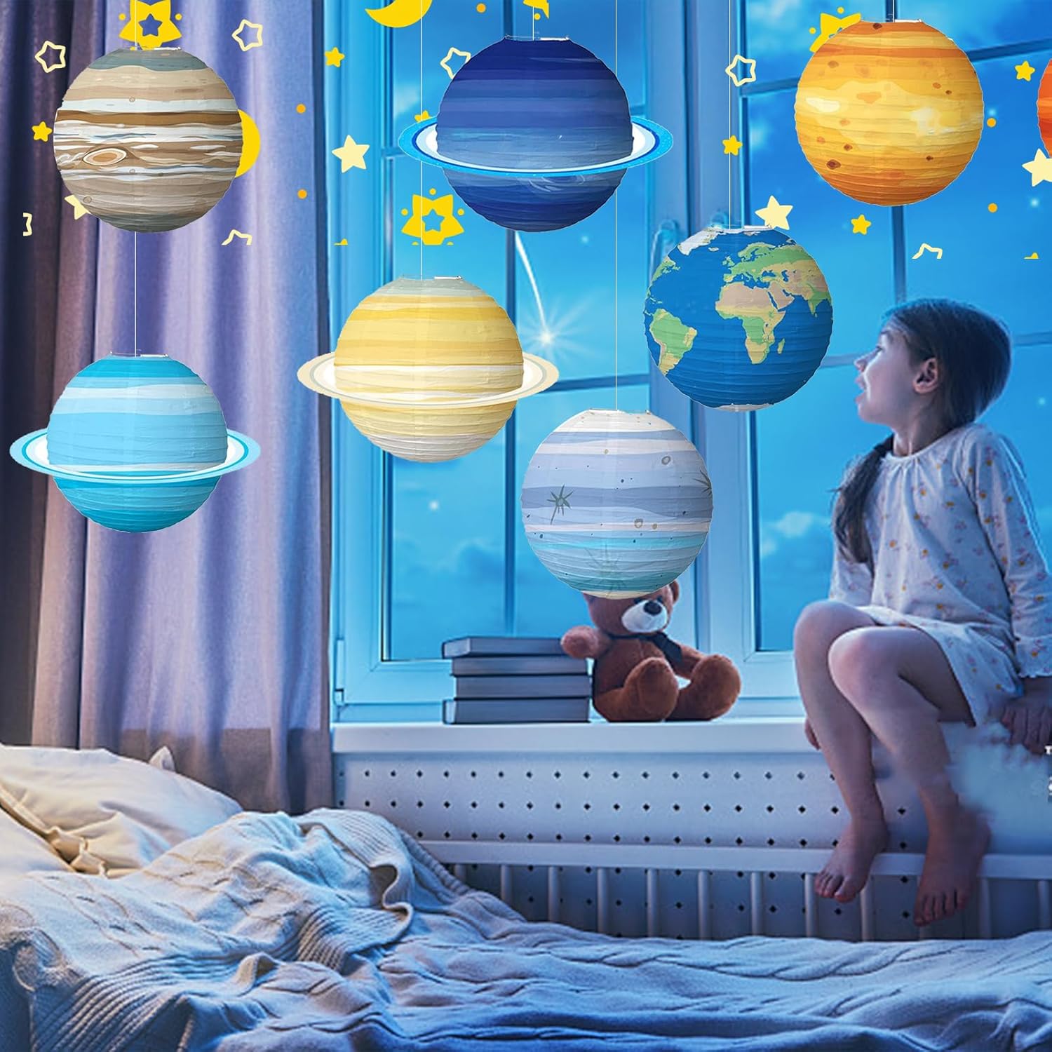 1PCS Solar System Eight Planet - Lantern Paper Solar ulasan dan harga