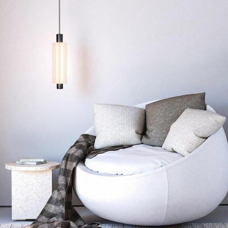 Modern Long Acrylic Pendant Li - Lighting Metal Wall Decor ulasan dan harga
