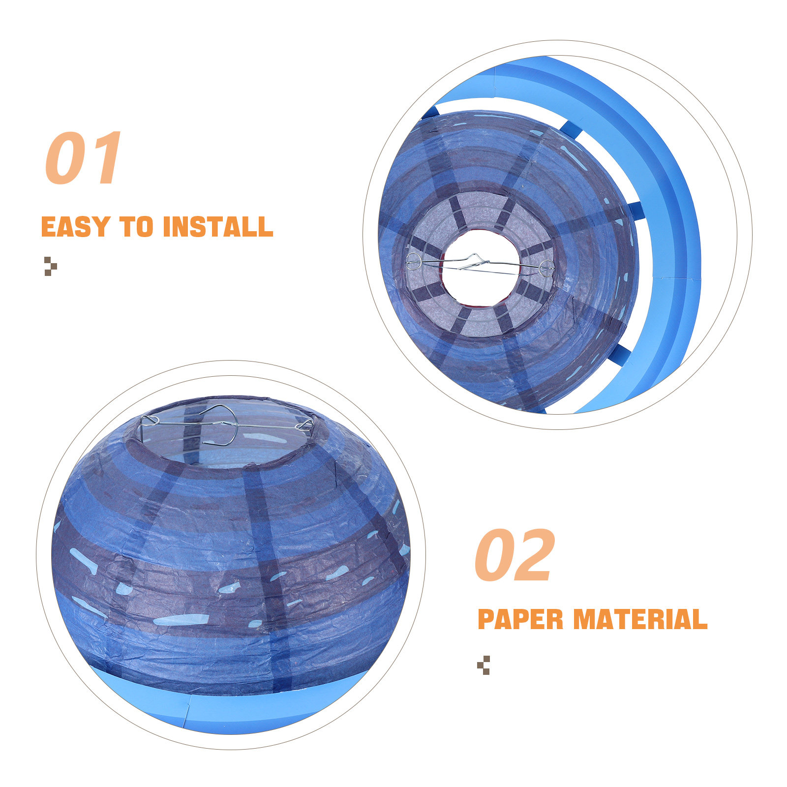 4pcs Paper Lanterns Round Shap - Lantern Paper Solar ulasan dan harga