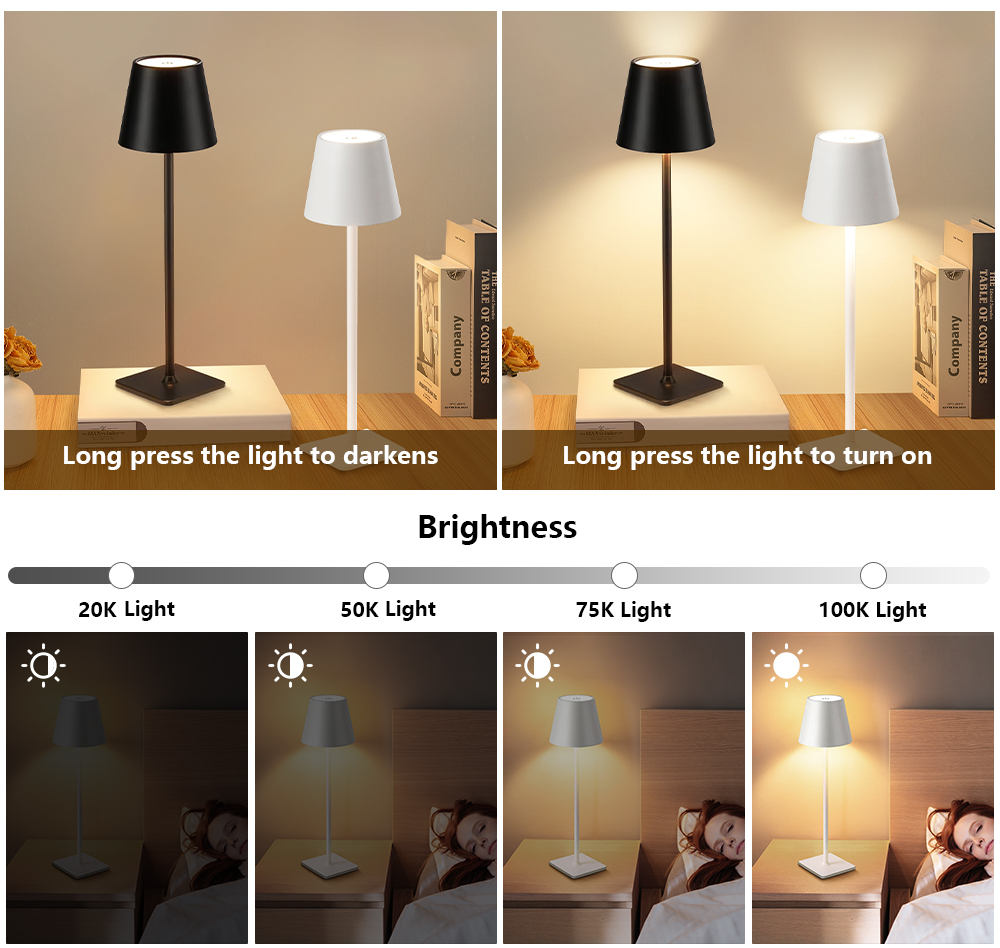 LED Rechargeable Desk Light Wi - Room Decor Lighting Lamp ulasan dan harga